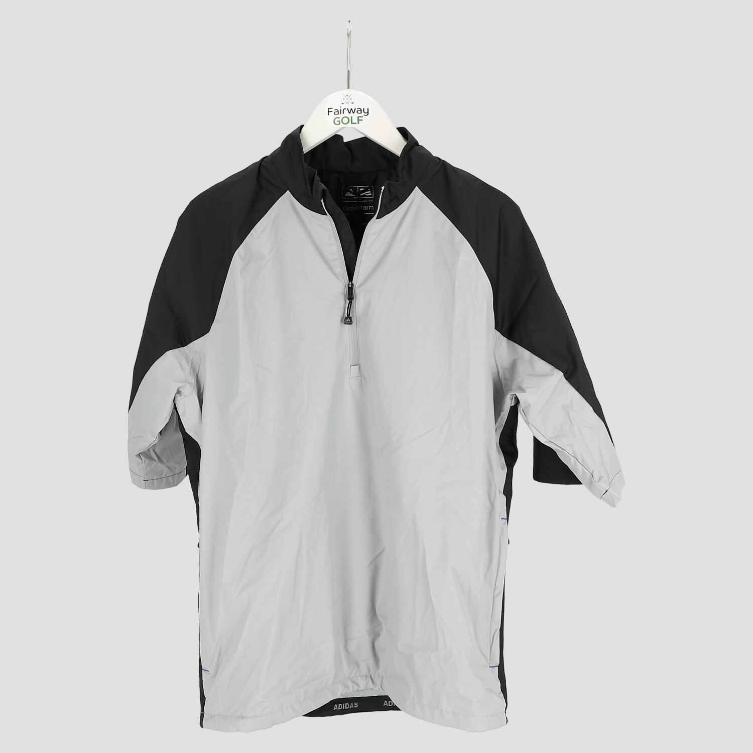 Adidas Windshirt Halbarm - Größe S - grau