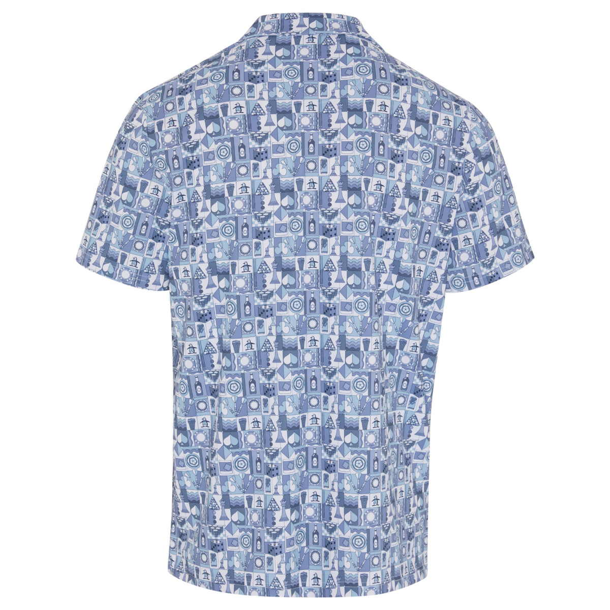 Penguin Pete´s Game Grid Print Polo Dunkelblau