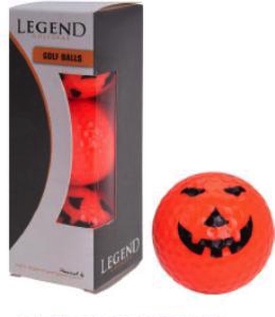 Legend 3 Golf Balls Halloween Orange
