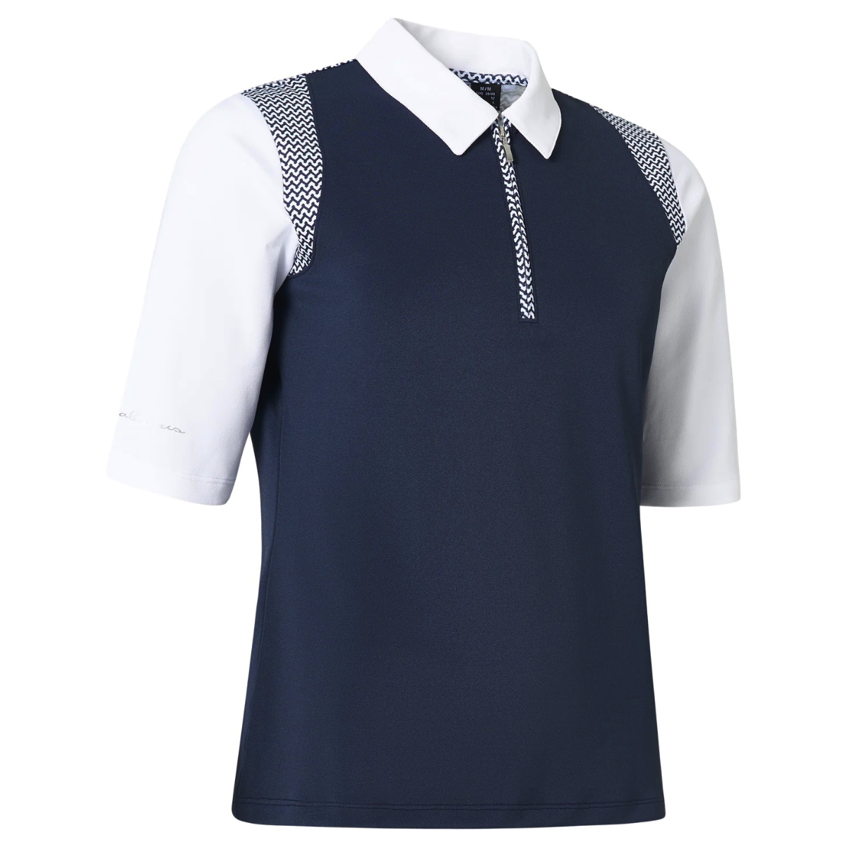 Abacus Ladies Anne Halfsleeve Polo Navy/White