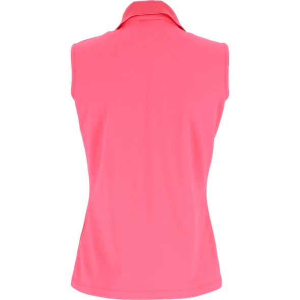 Cherie Collection Ruffles Sleeveless Polo Pink