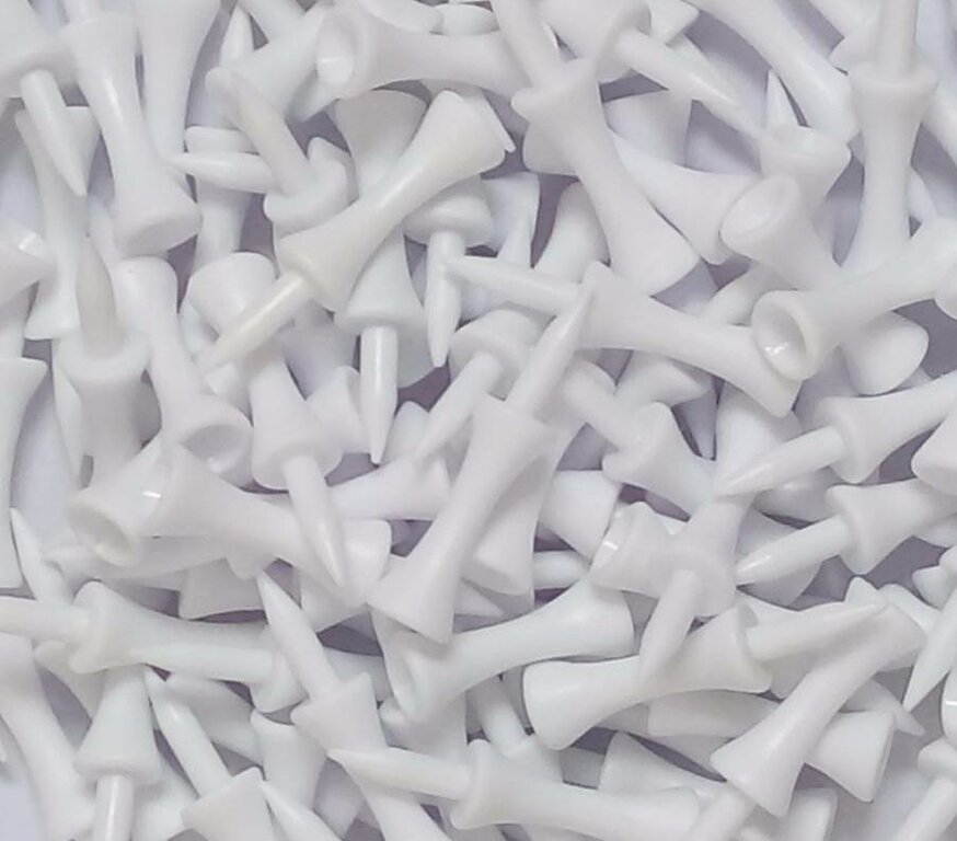 Pure4Golf Plastik Stufentees White