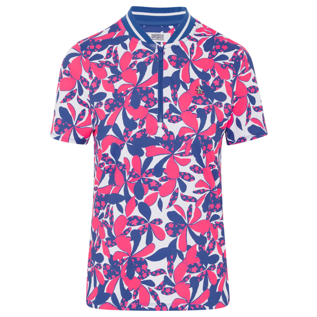 Penguin Floral Printed Polo Pink